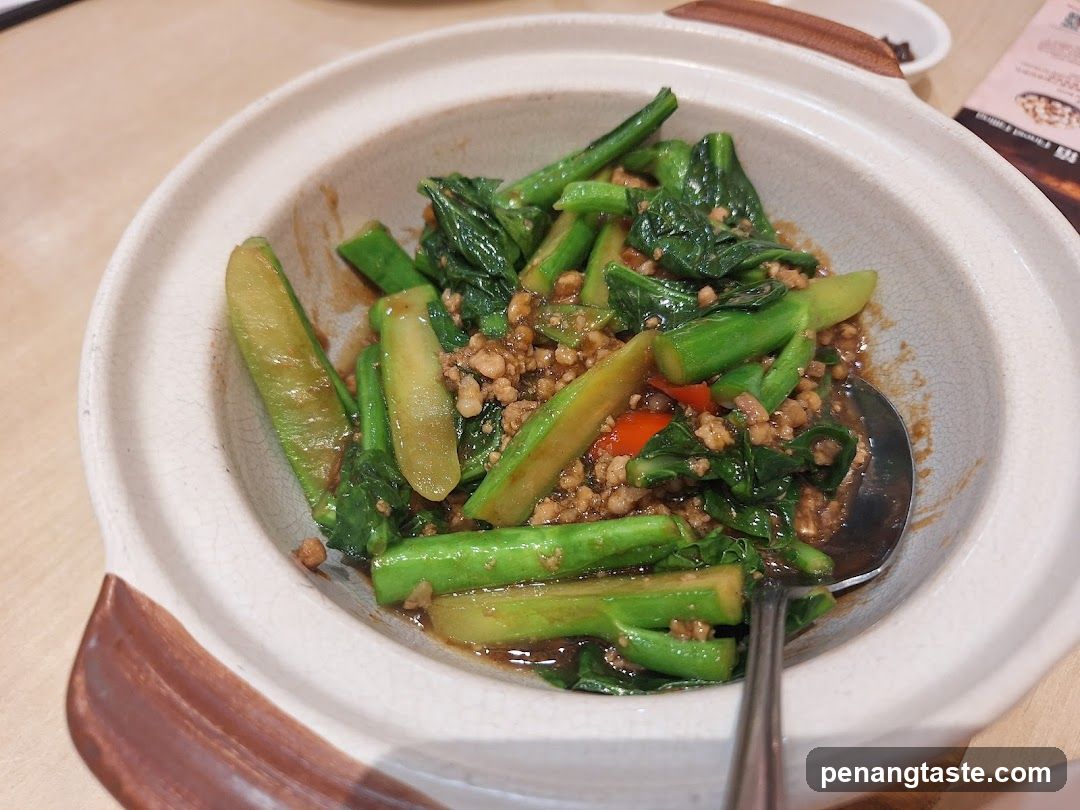 Sautéed Greens with Minced Meat
