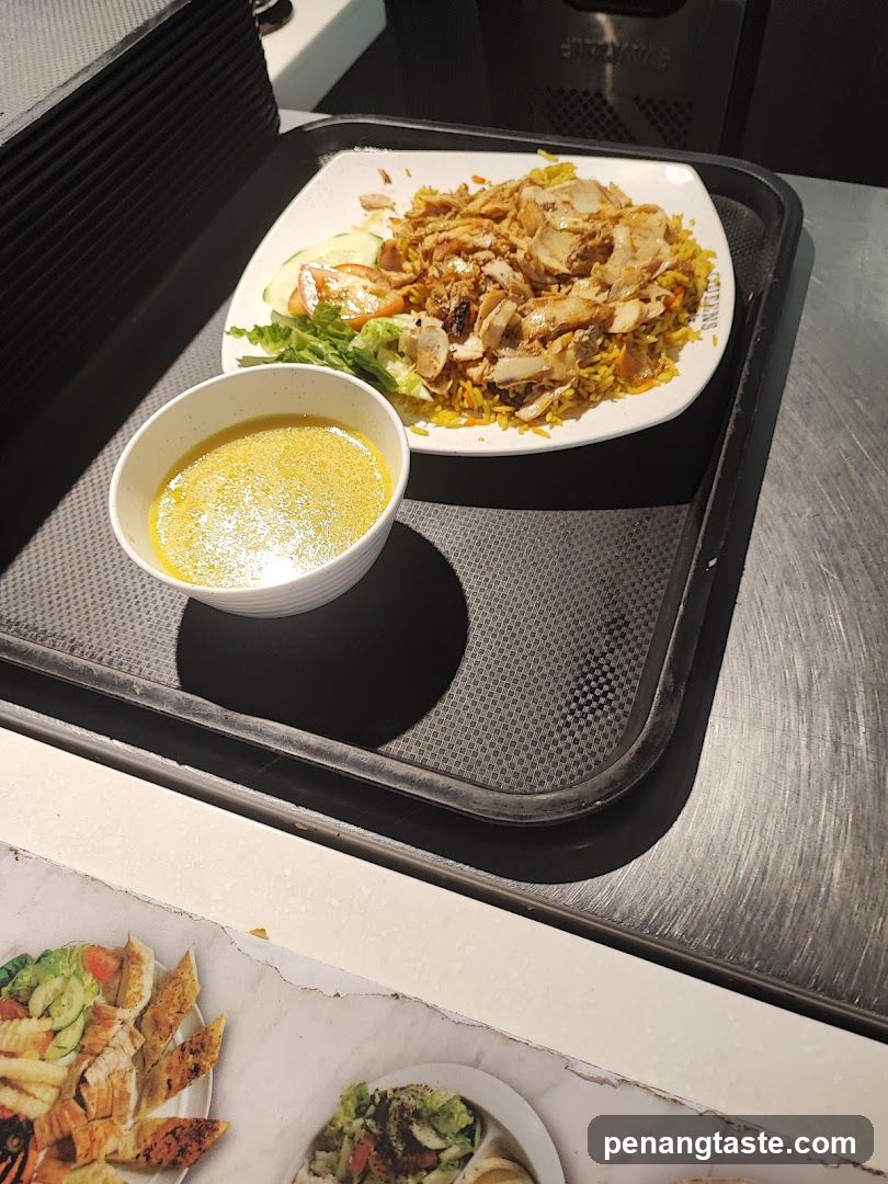 Food Tray with Rice and Soup