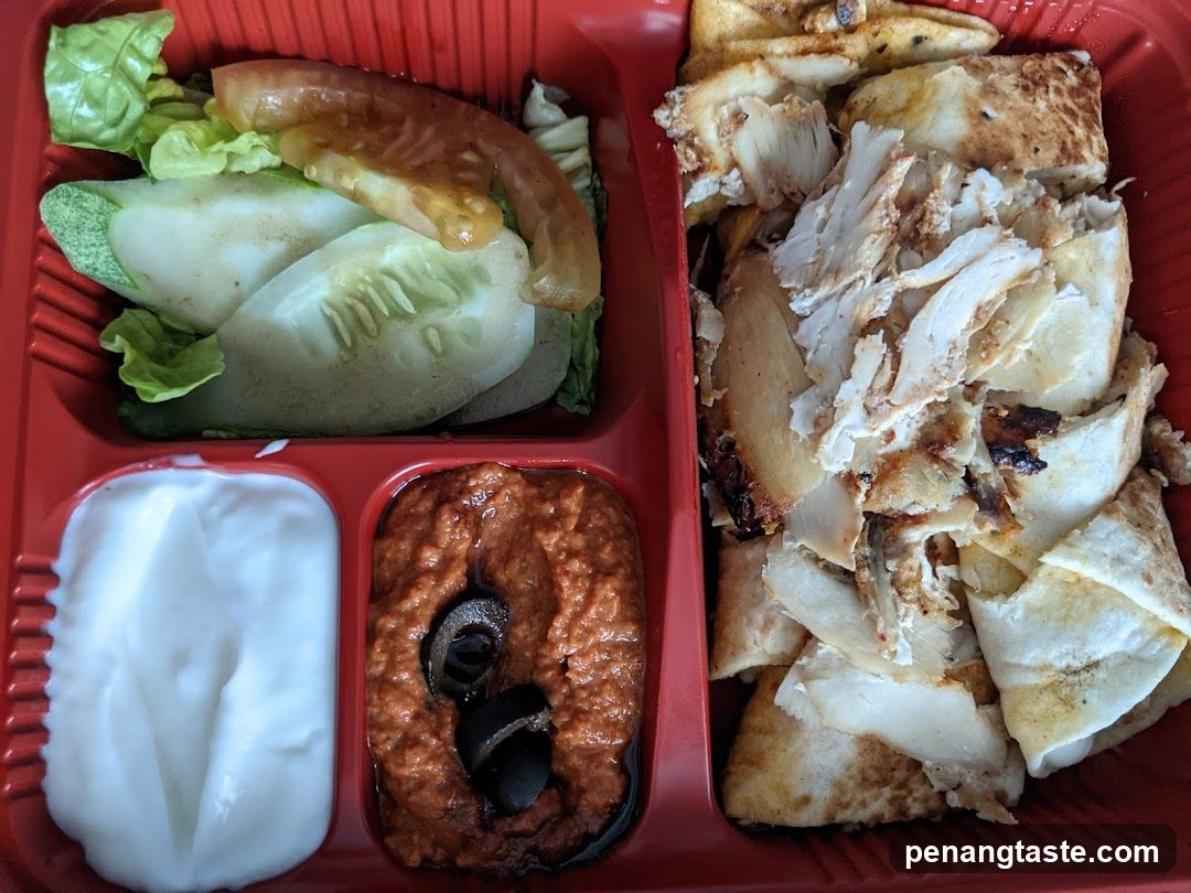 Grilled Chicken Salad with Hummus and Yogurt