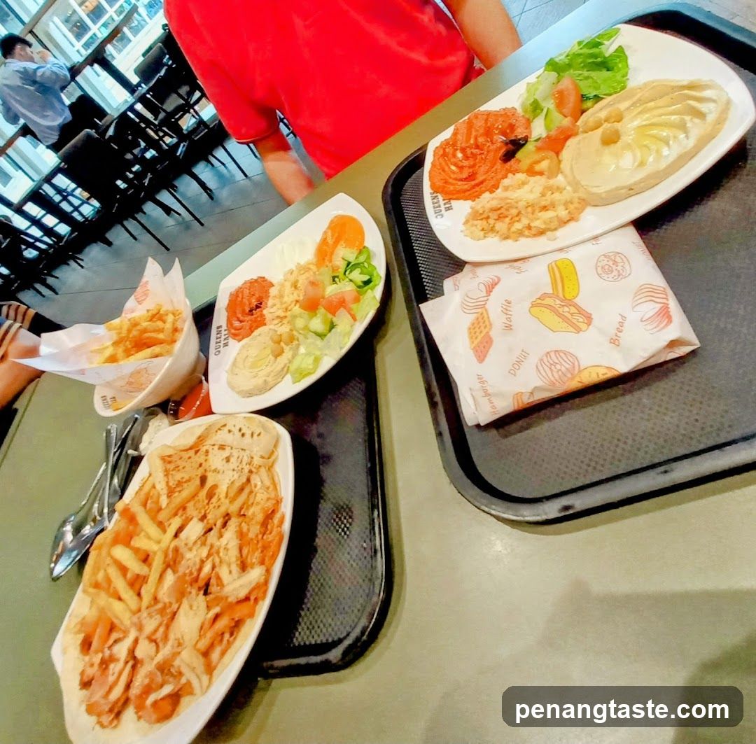 Food Spread on Trays