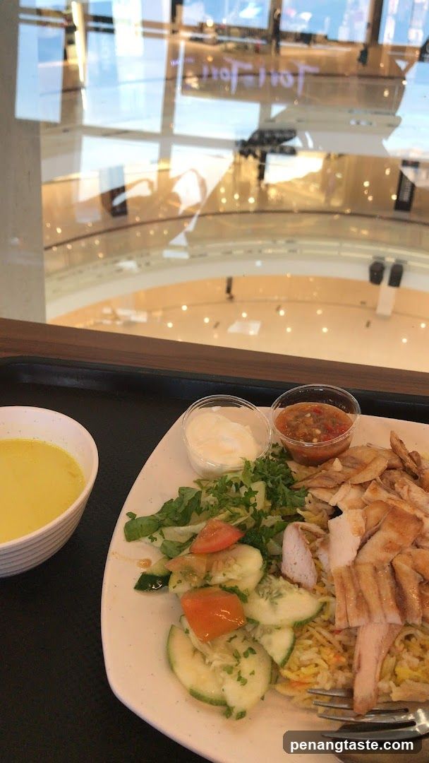 Food Tray with Salad and Rice