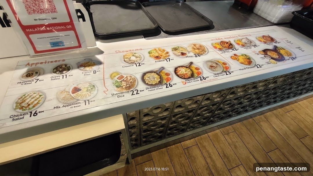 Food Counter Menu Display