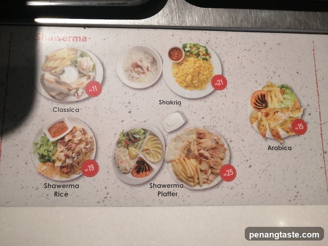 Shawerma Menu Board