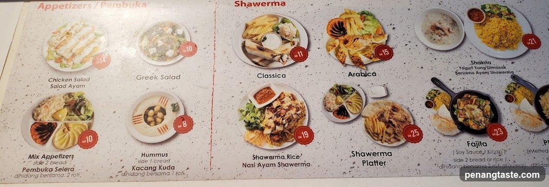 Shawerma Menu Board