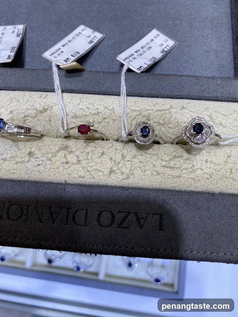 Jewelry Display with Rings and Tags