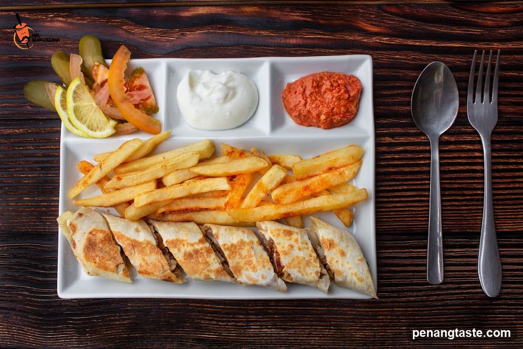 Meal Plate with Fries and Wrap