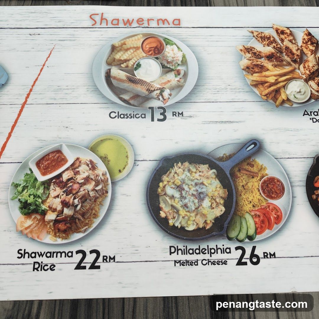Shawerma Menu Board