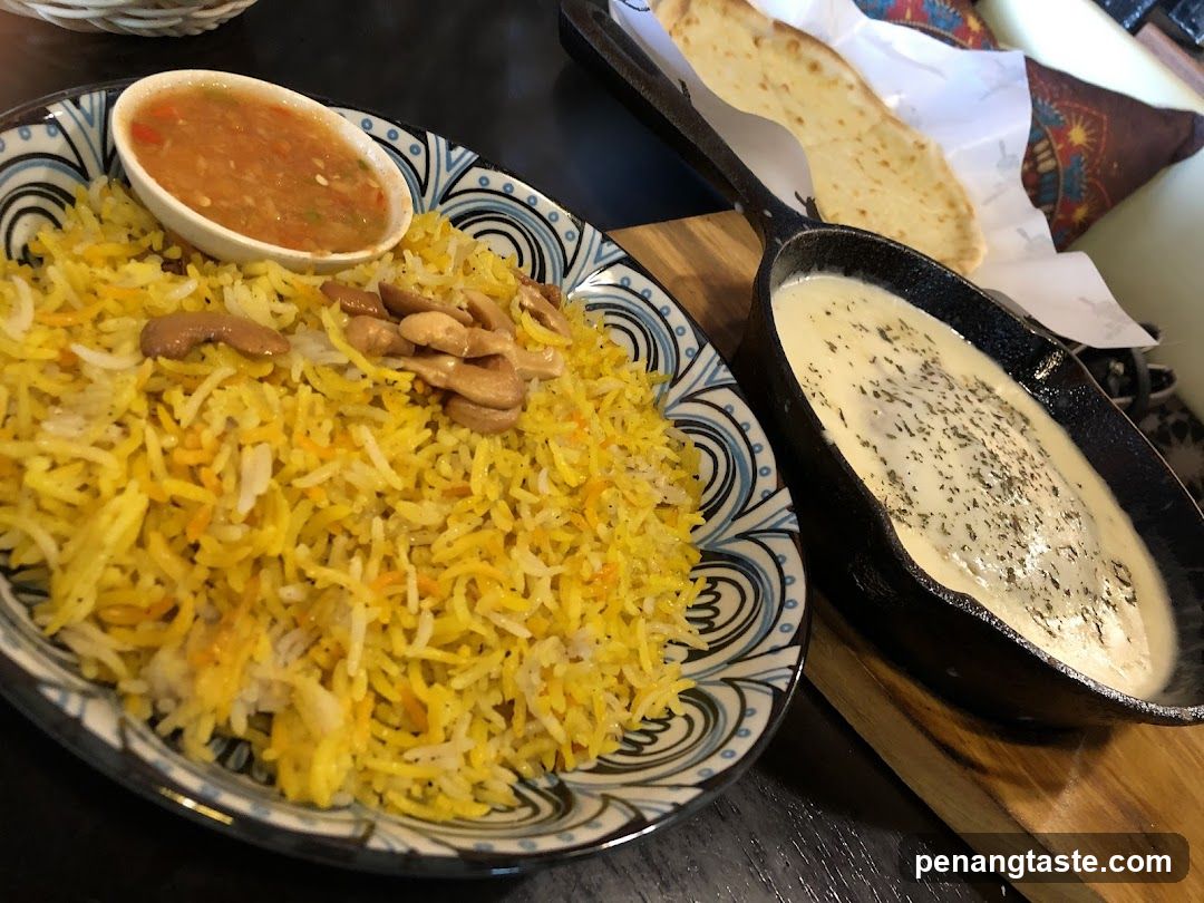 Biryani and Curry Dish