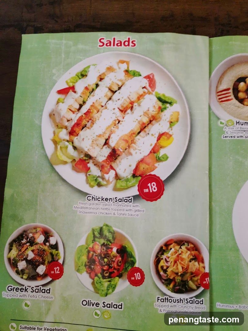 Salads Menu Page