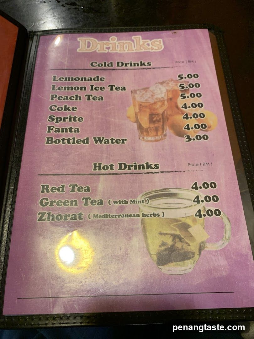 Drinks Menu