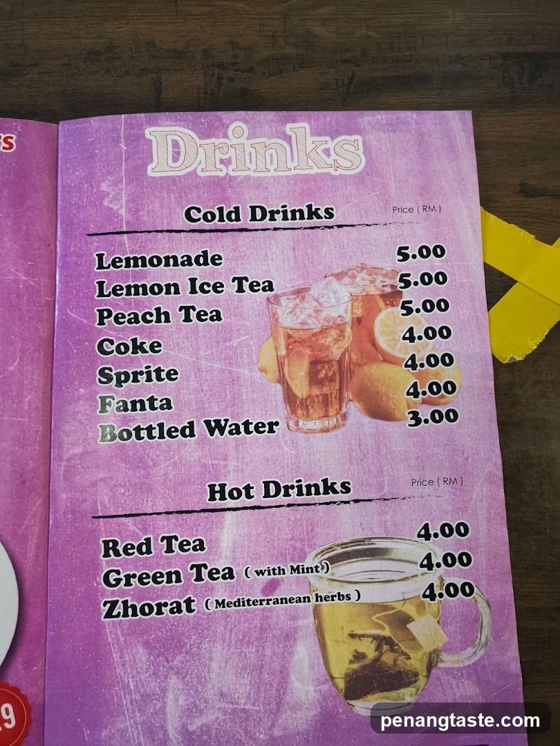 Drinks Menu