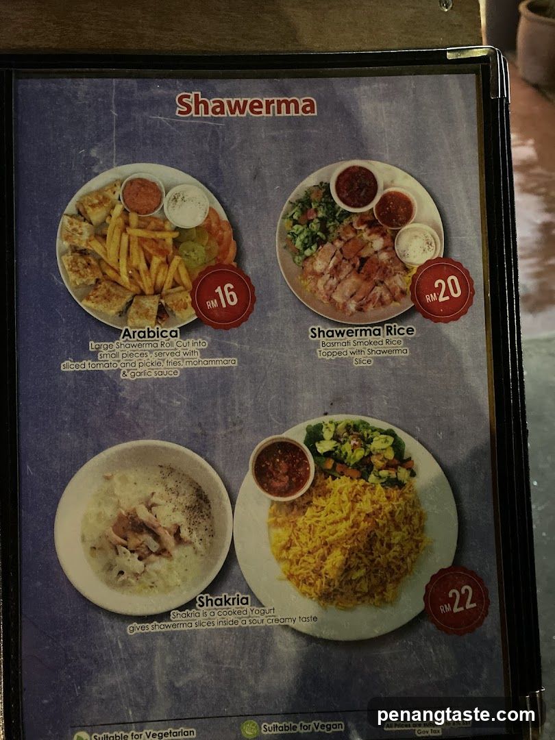 Shawerma Menu Board