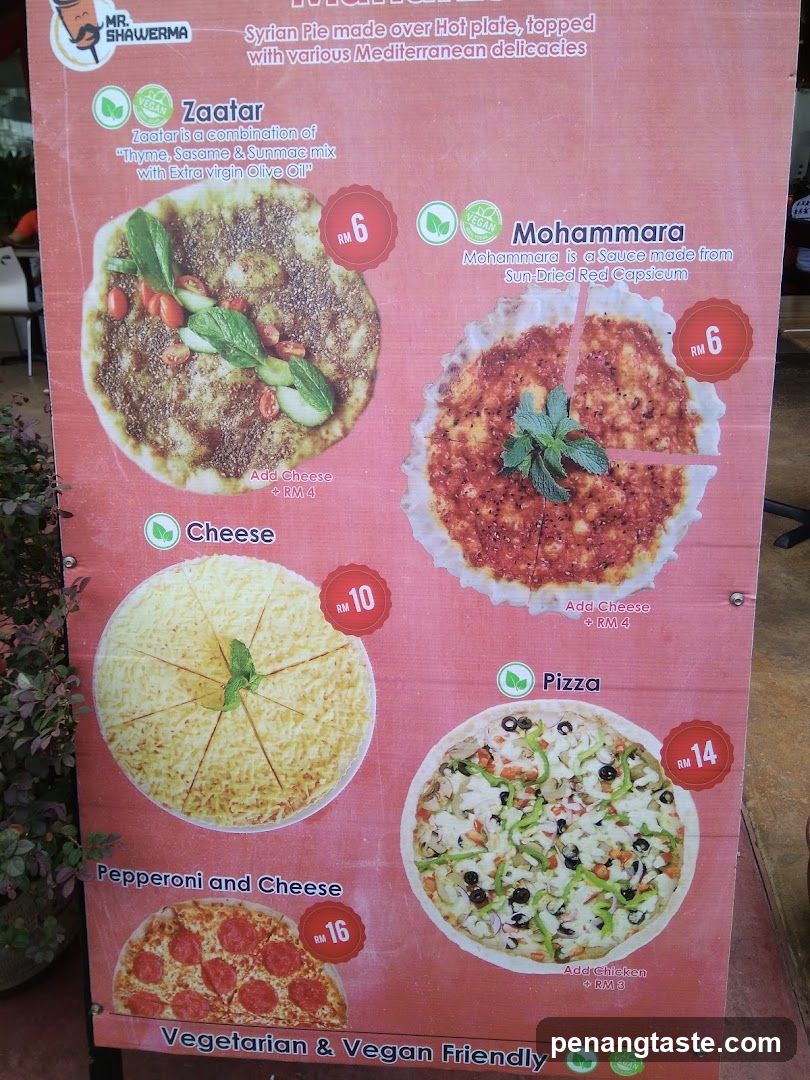 Mr Shawerma Menu Board