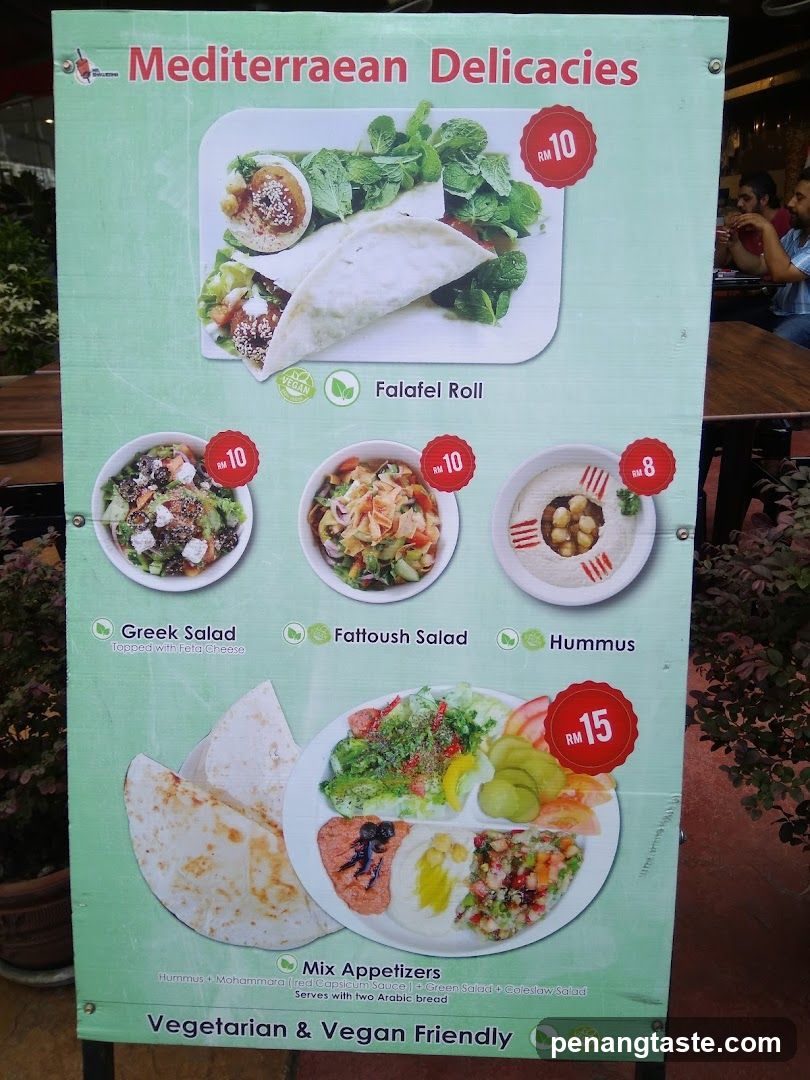 Mediterranean Delicacies Menu Board