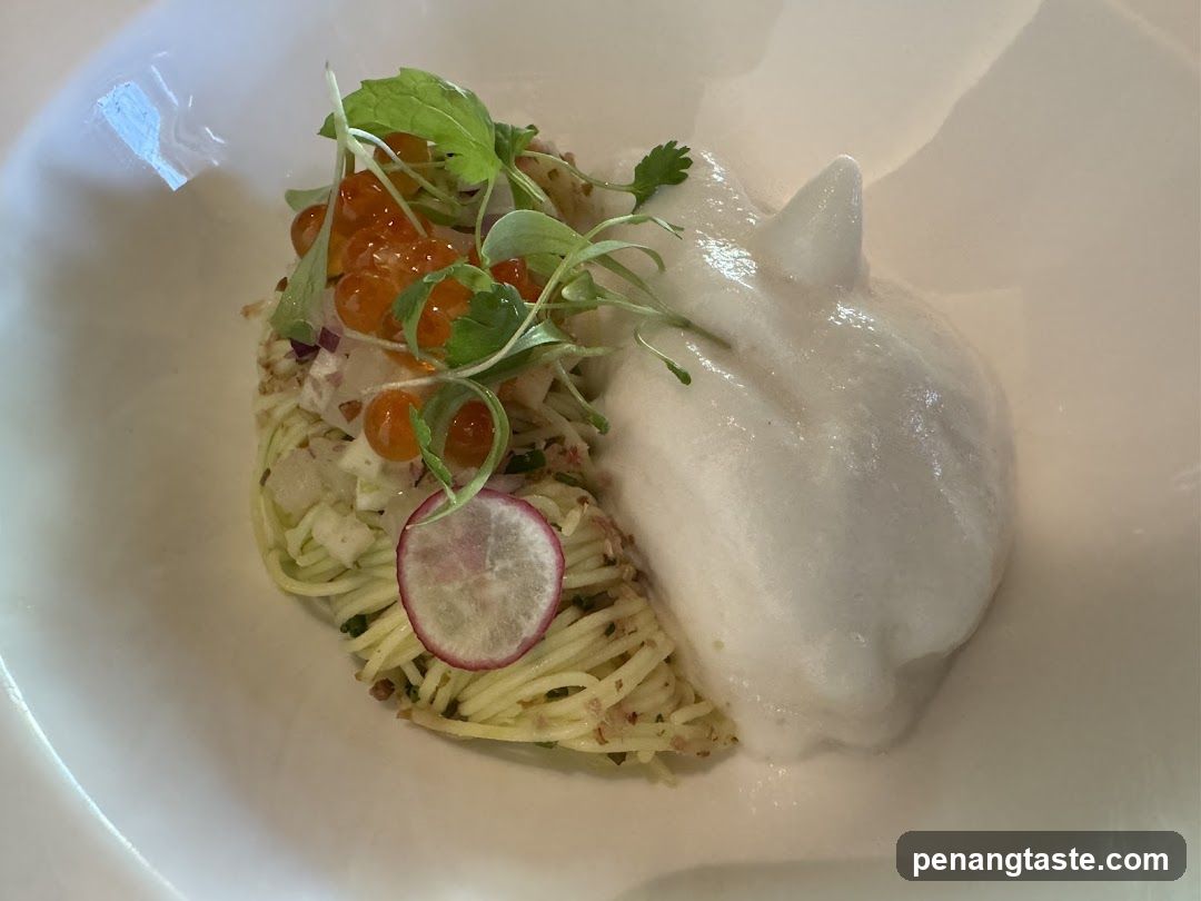 Gourmet Dish with Caviar and Radish