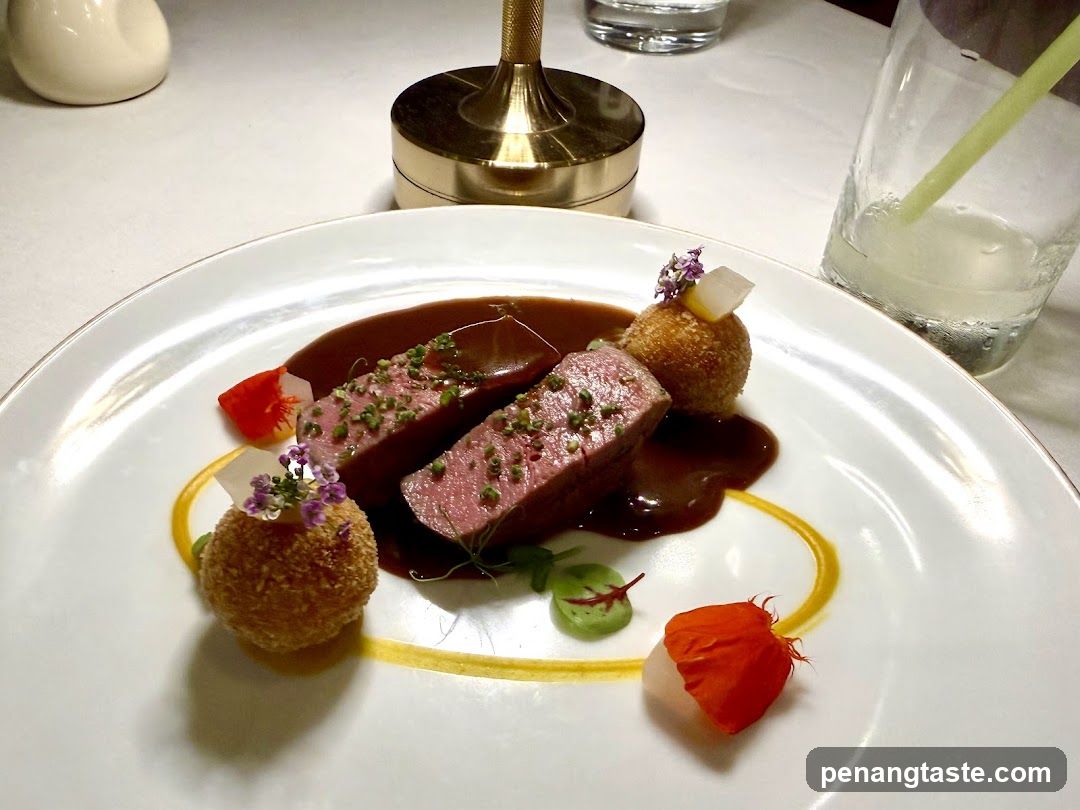 Dish with Meat and Croquettes