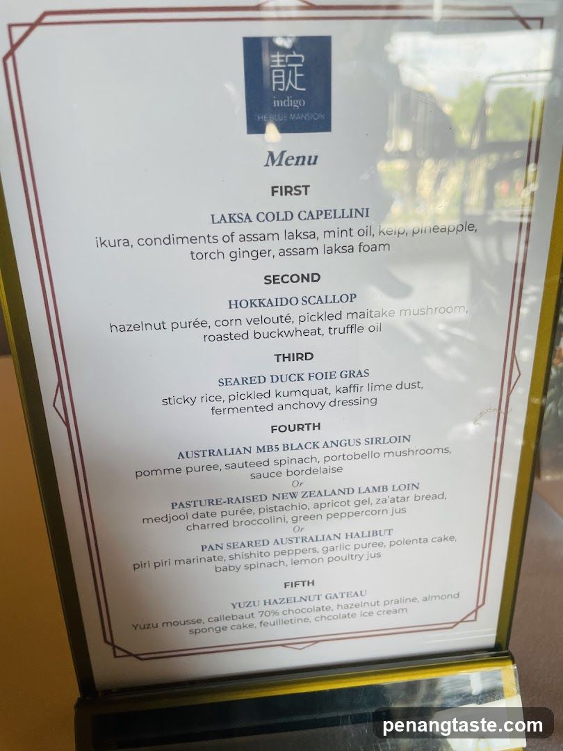 Indigo Menu
