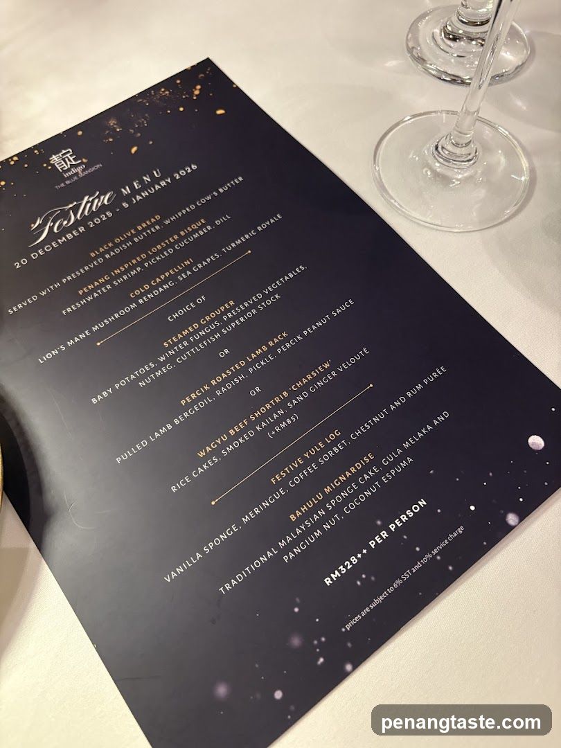 Festive Menu - The Royal Mansion