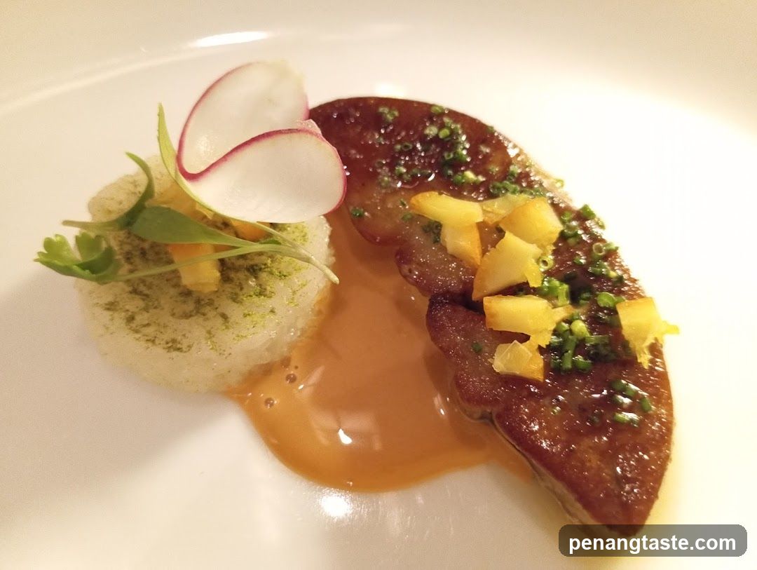 Gourmet Dish with Radish and Sauce