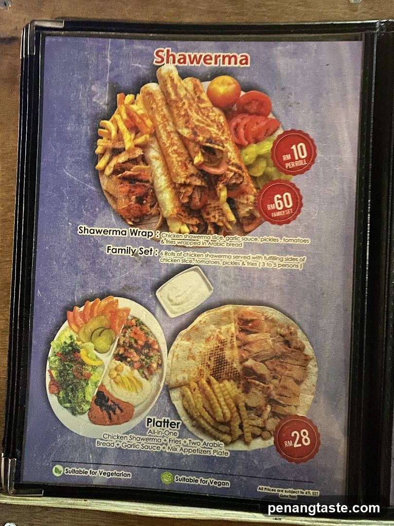 Shawerma Menu Board