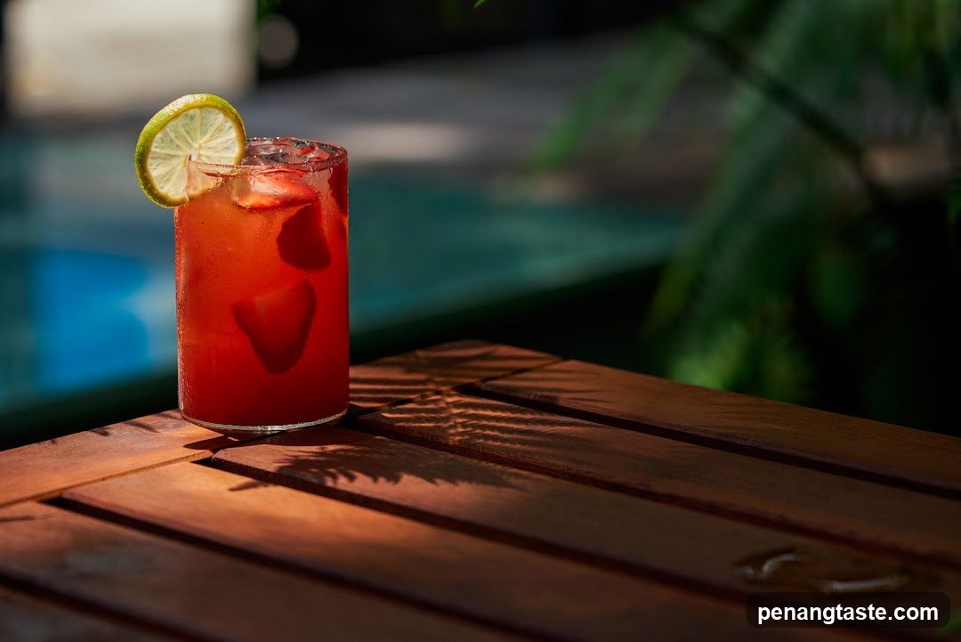 Red Cocktail by Poolside