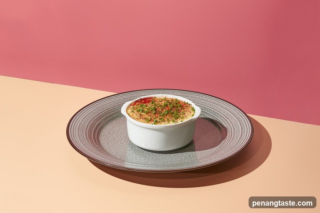 Caramelized Dessert in White Bowl
