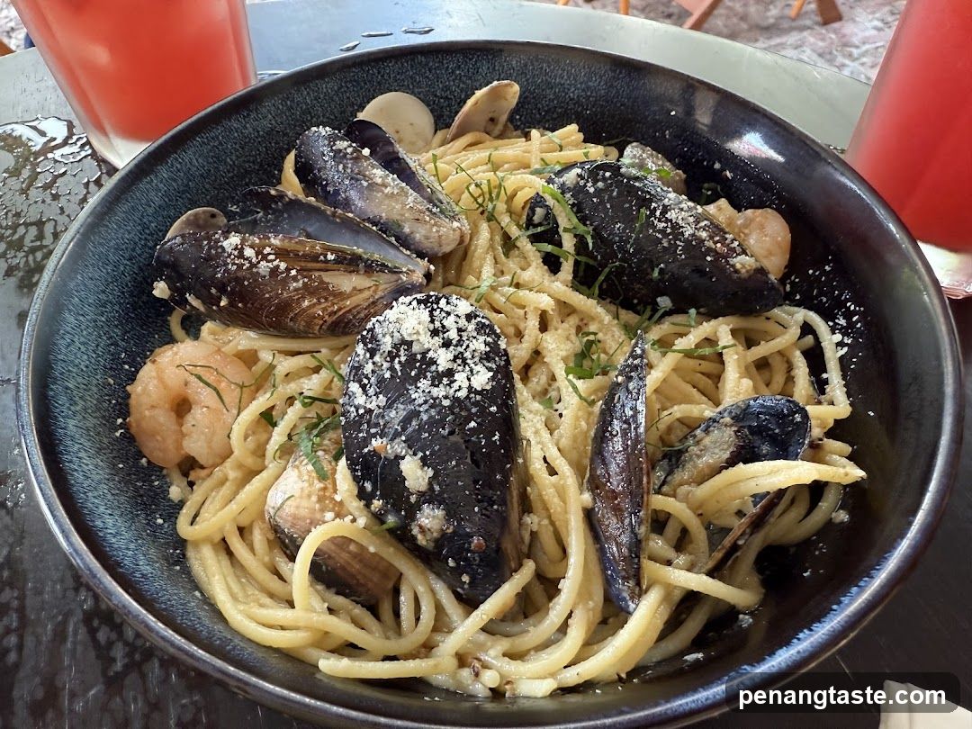 Mussels and Shrimp Pasta