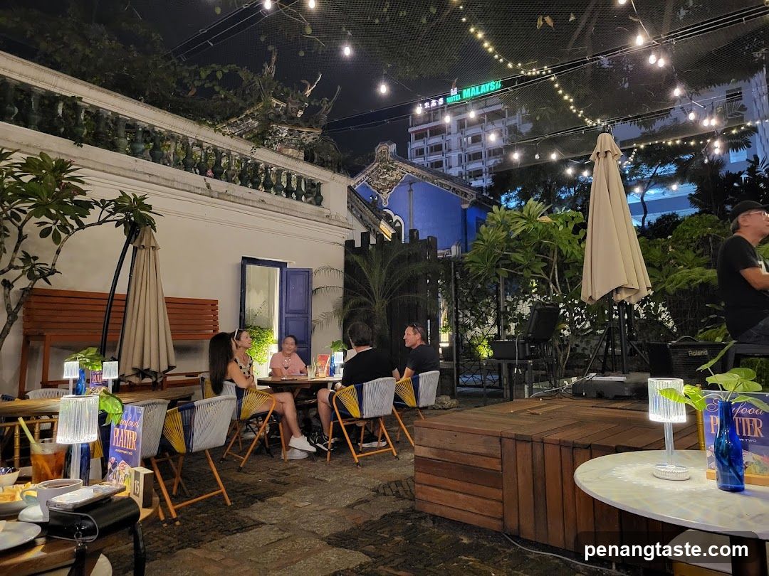 Outdoor Cafe Night Scene
