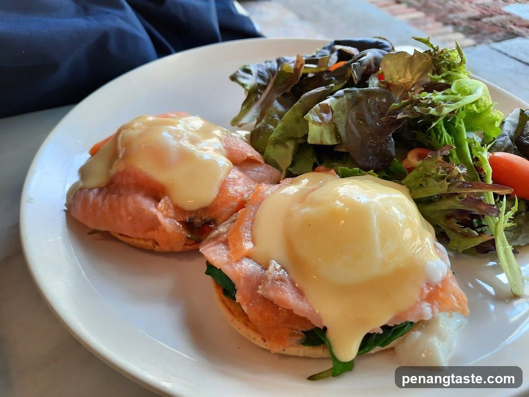 Eggs Benedict with Salad