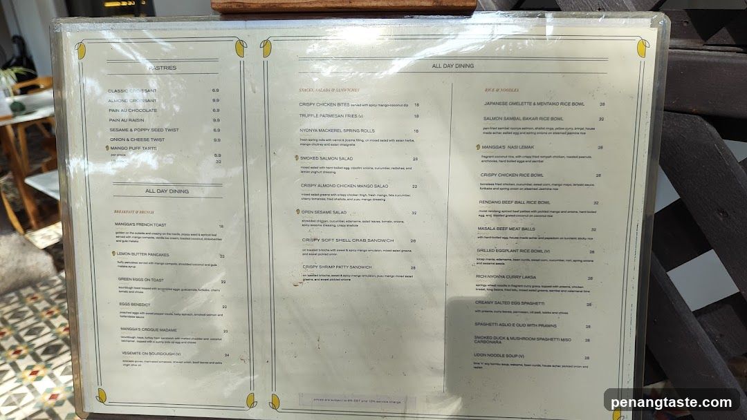 Dining Menu