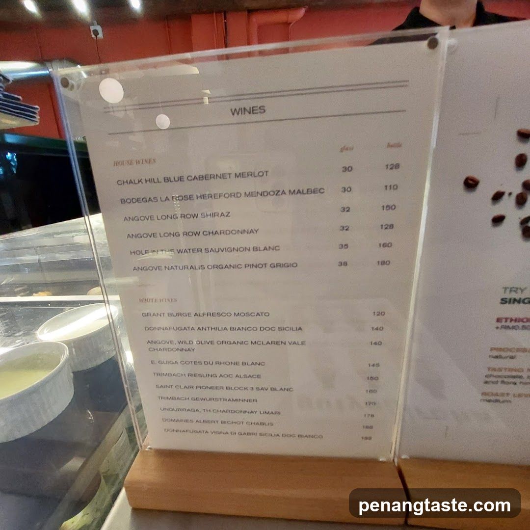 Wines Menu Board