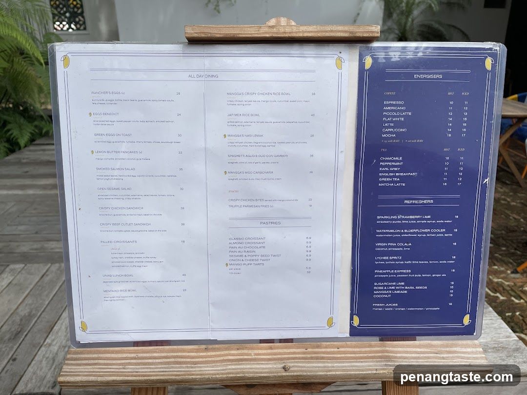 All Day Dining Menu Board