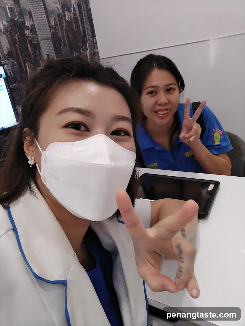 Two women in office setting