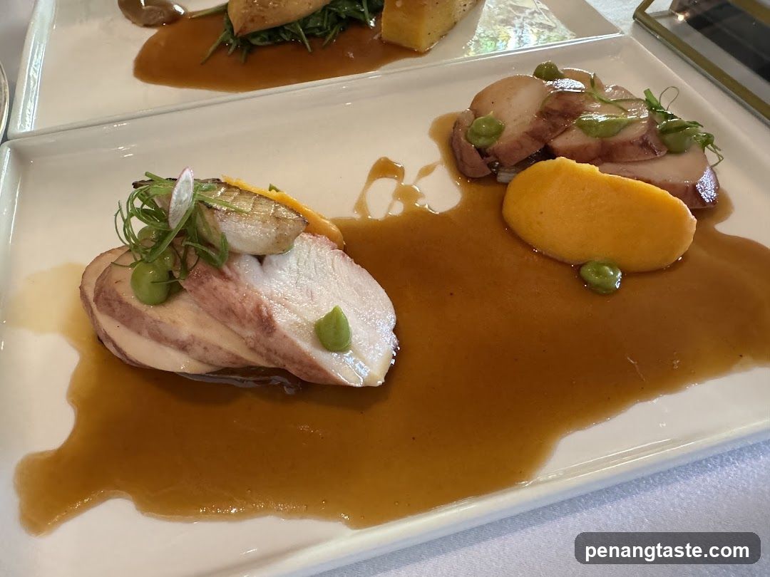 Sliced Meat with Sauce and Greens