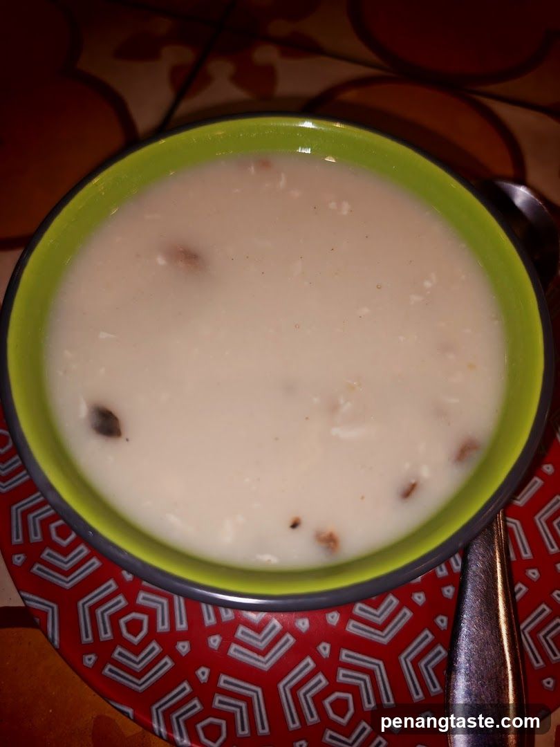 Bowl of creamy soup or porridge