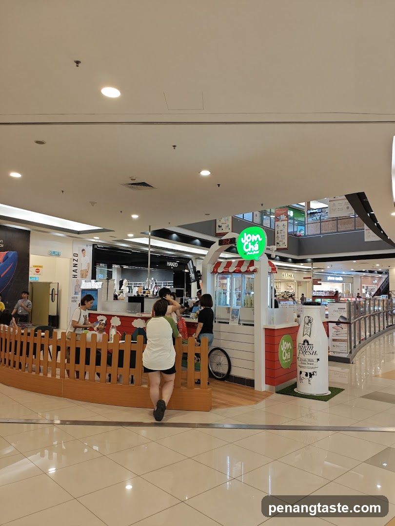 Mall Interior Scene with Food Stall