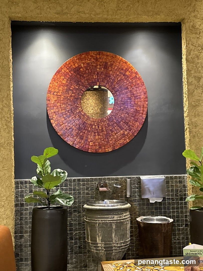 Interior Decor with Mosaic Mirror and Sink