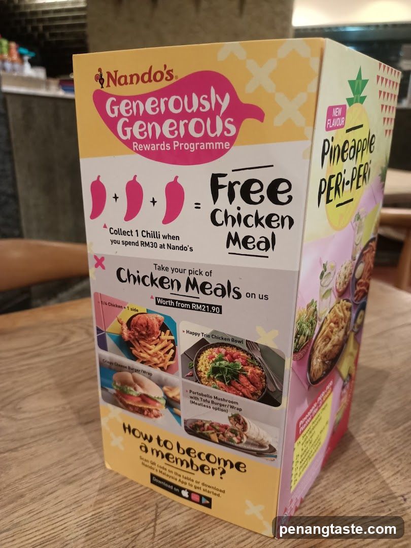 Nando's Generously Generous Rewards Programme Flyer