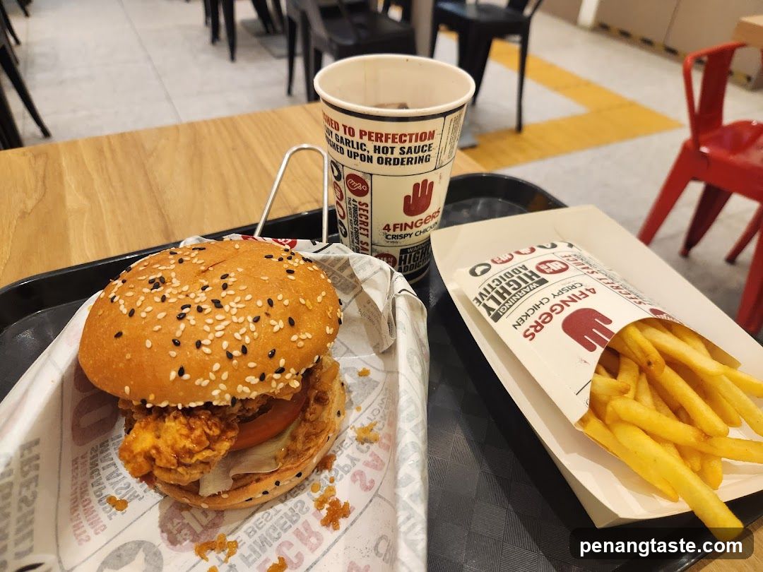 Finger Burger and Fries Meal