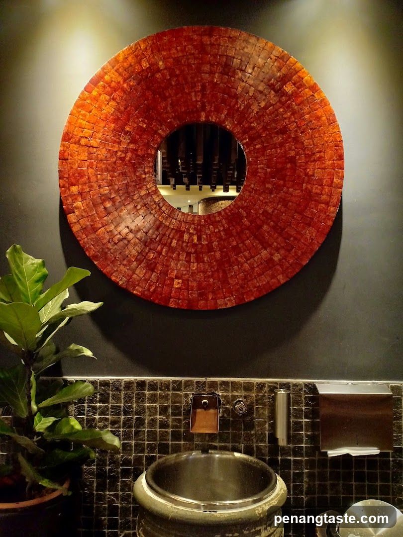 Interior with decorative mirror and sink