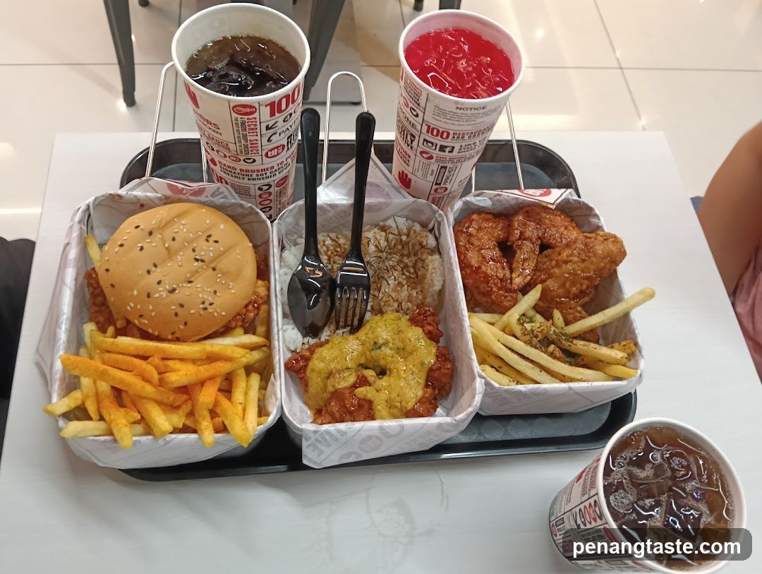 Fast Food Meal Tray