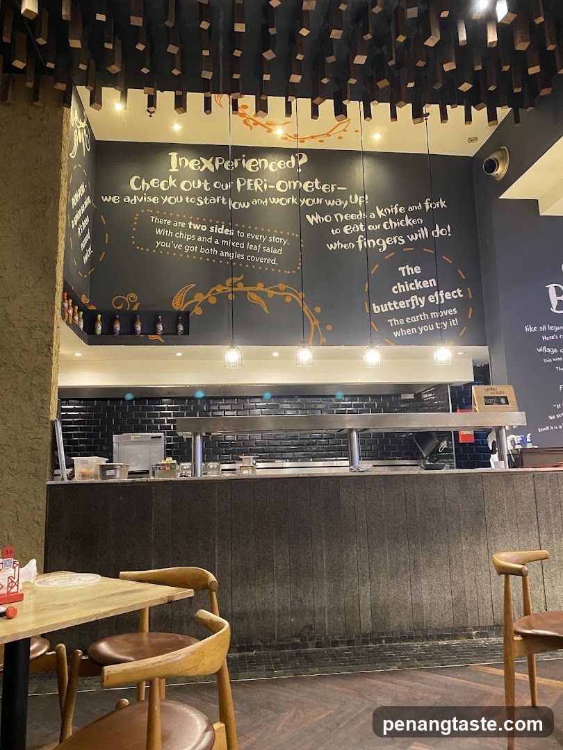 Restaurant Interior with Decorative Wall Art