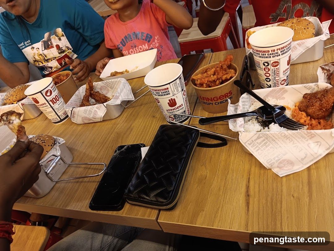 KFC Meal Spread at Table