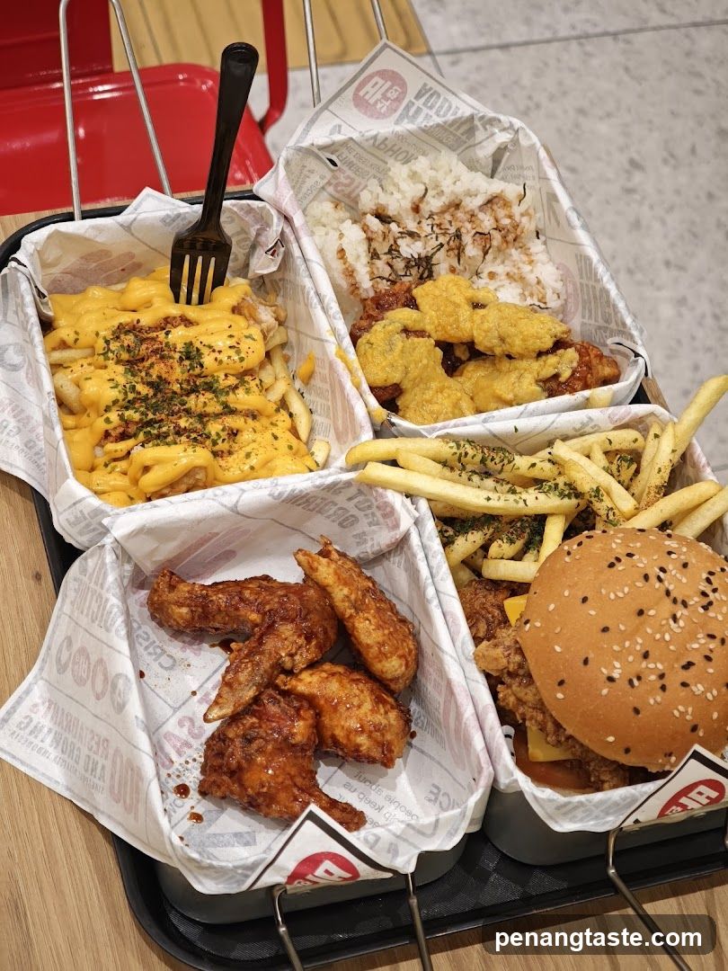 Fried Chicken and Burger Meal