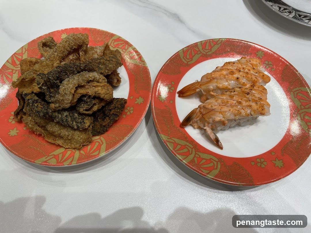 Fried Fish and Shrimp Sushi