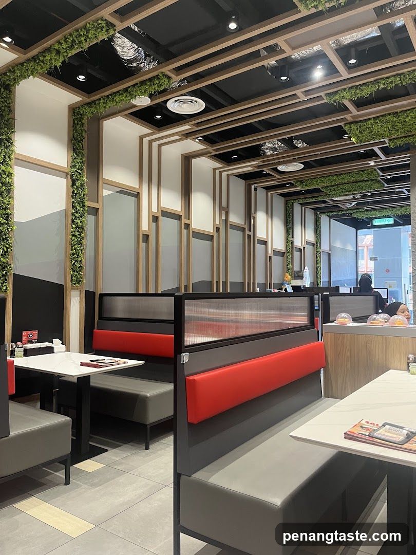 Restaurant Interior with Booth Seating