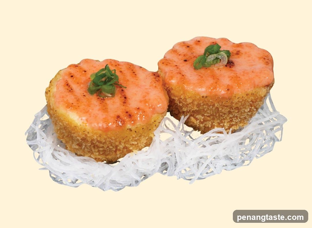 Sushi Rolls with Salmon Topping
