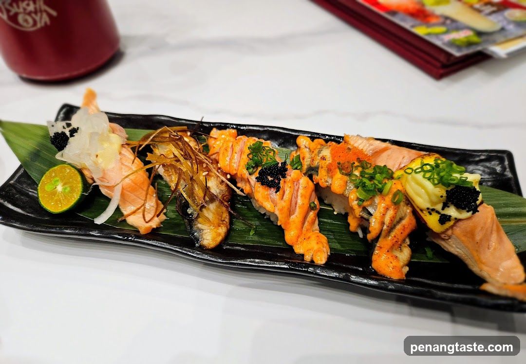 Sushi Platter with Salmon and Caviar