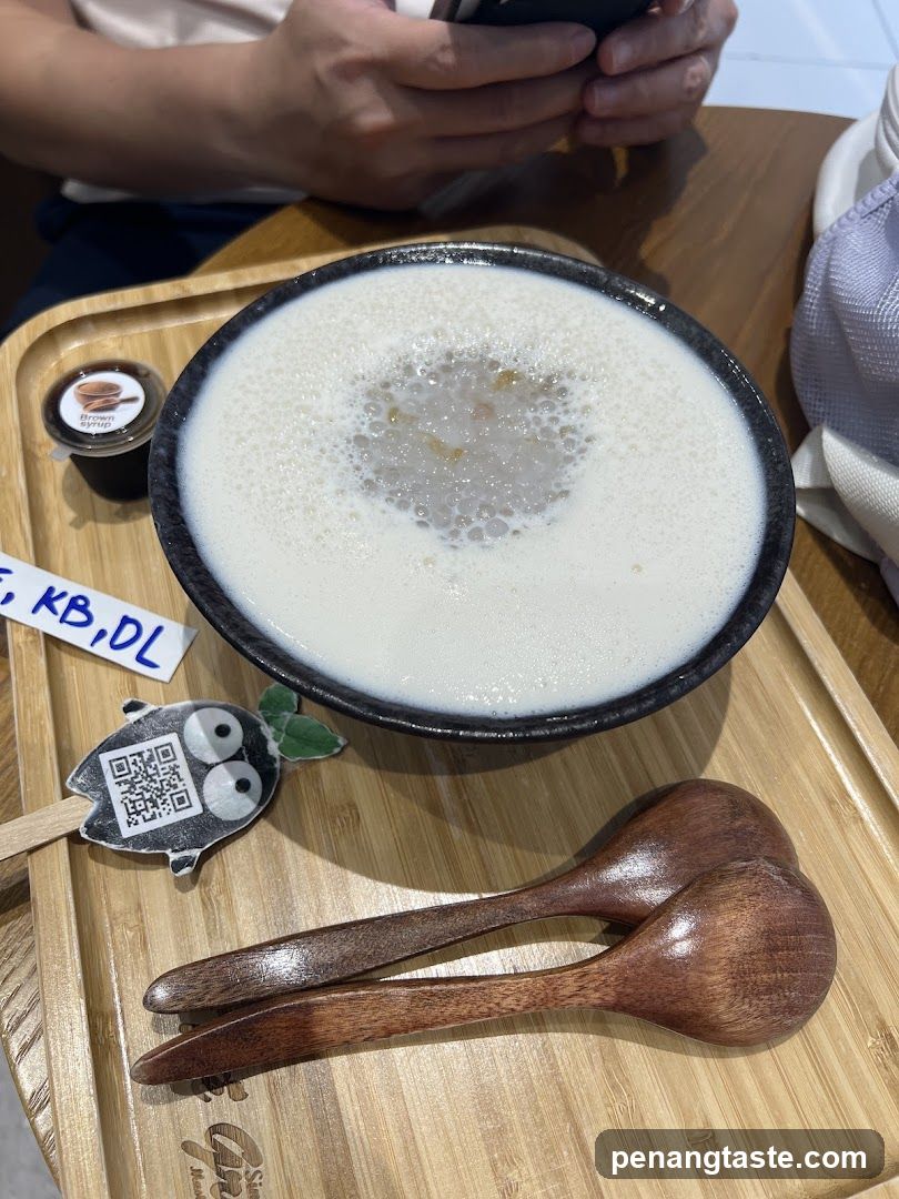 Bowl of Milk Pudding with Sago