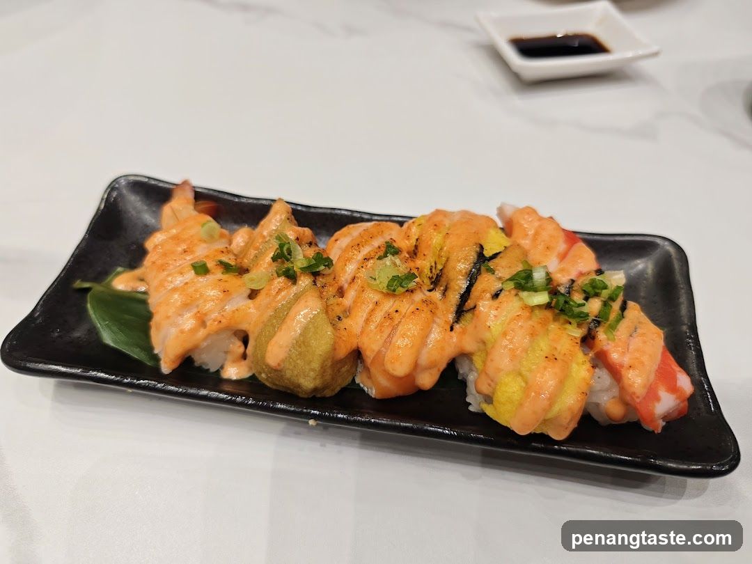 Sushi Platter with Salmon Drizzle